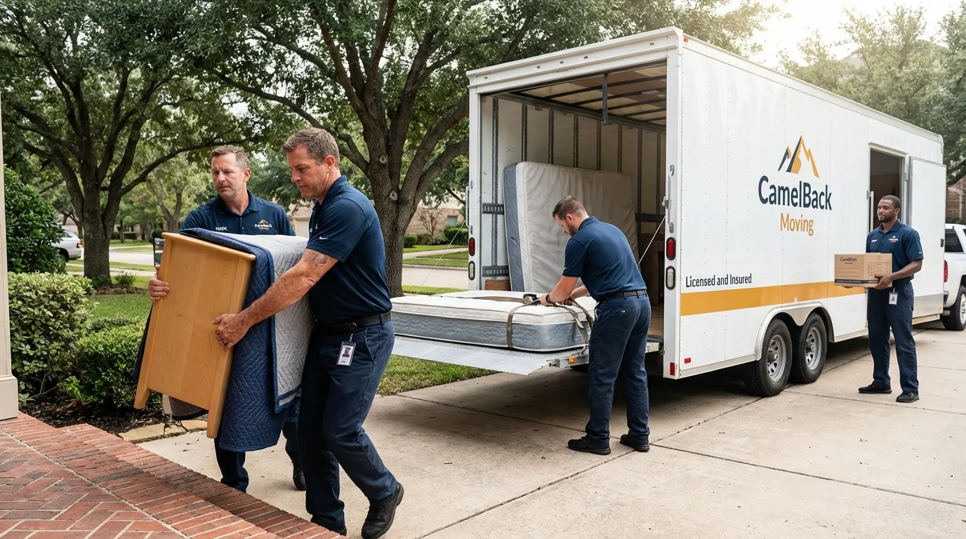 Crew loading residential truck for cross-state move from Ocean City, NJ